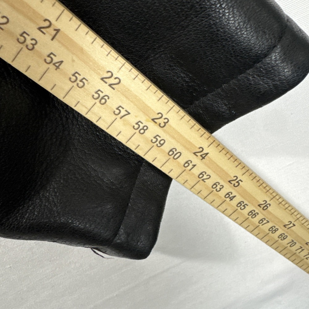 VTG Field Gear Leather Bomber Jacket‎ Heavy Men's Sz M/L Tall Full Zip Buttons - Picture 11 of 14